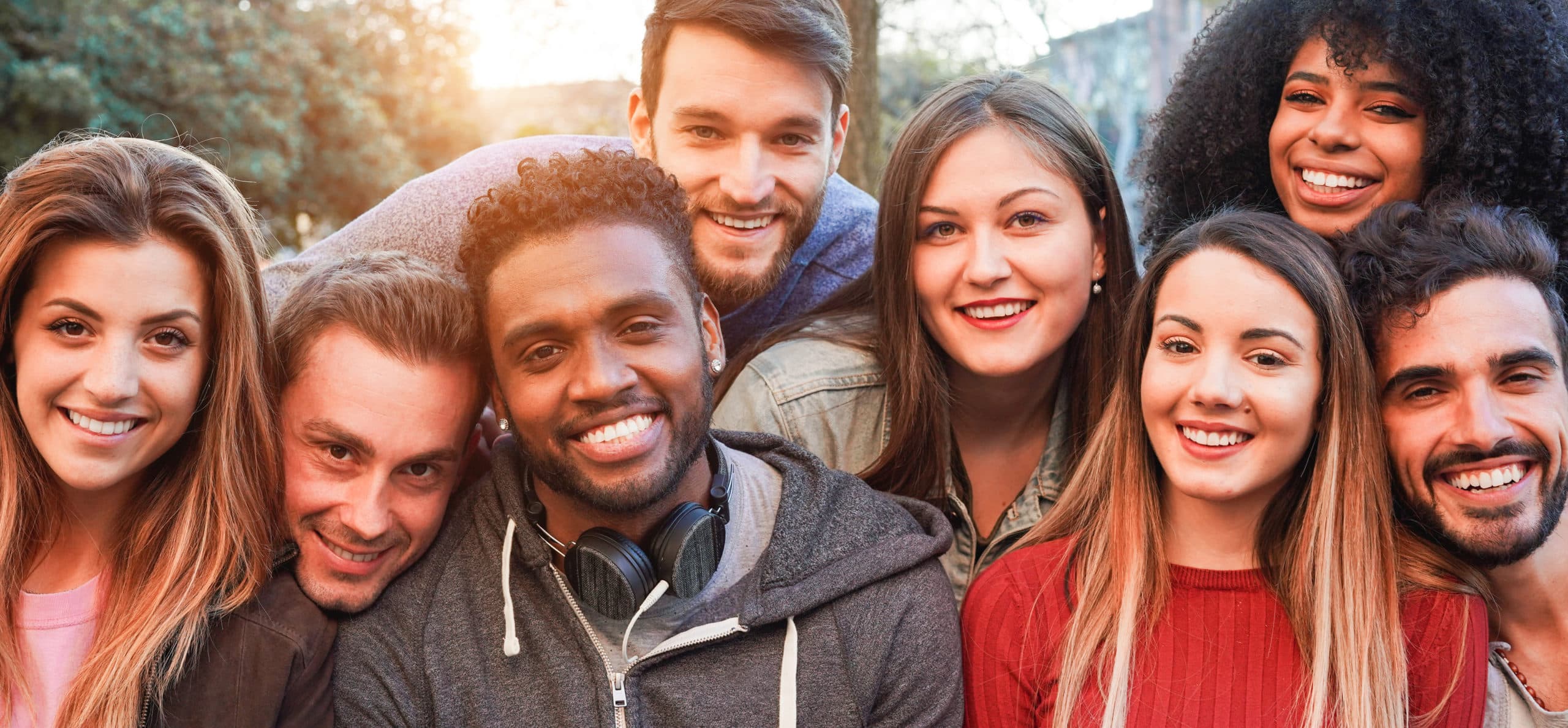 Dental students smiling together